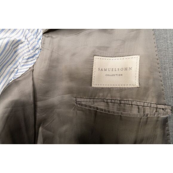 Samuelsohn Grey Suit Jacket Blazer 54R - Picture 9 of 13
